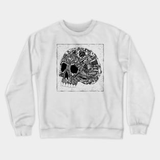 HomeSchoolTattoo Mechanical Skull Crewneck Sweatshirt